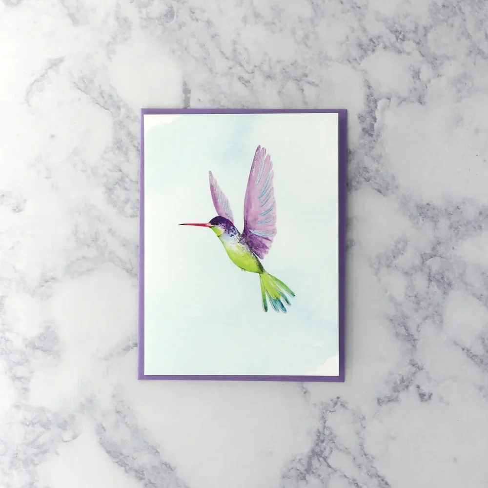 🆕Papyrus Hummingbird Birthday Greeting Card